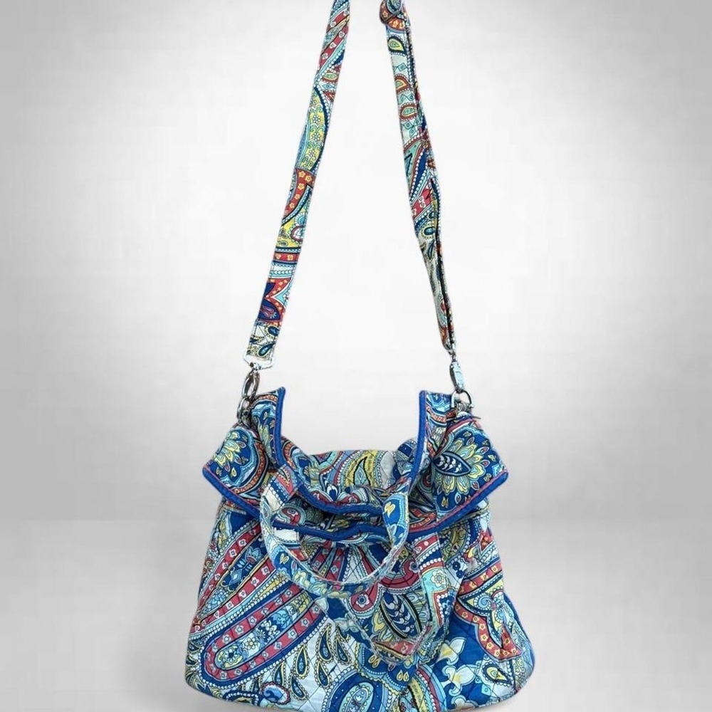 Vera Bradley Retired Marina Paisley print slouchy sling Bag